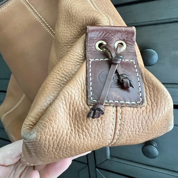 Dooney & Bourke Tan and Brown Leather Vintage Satchel - Picture 4 of 11